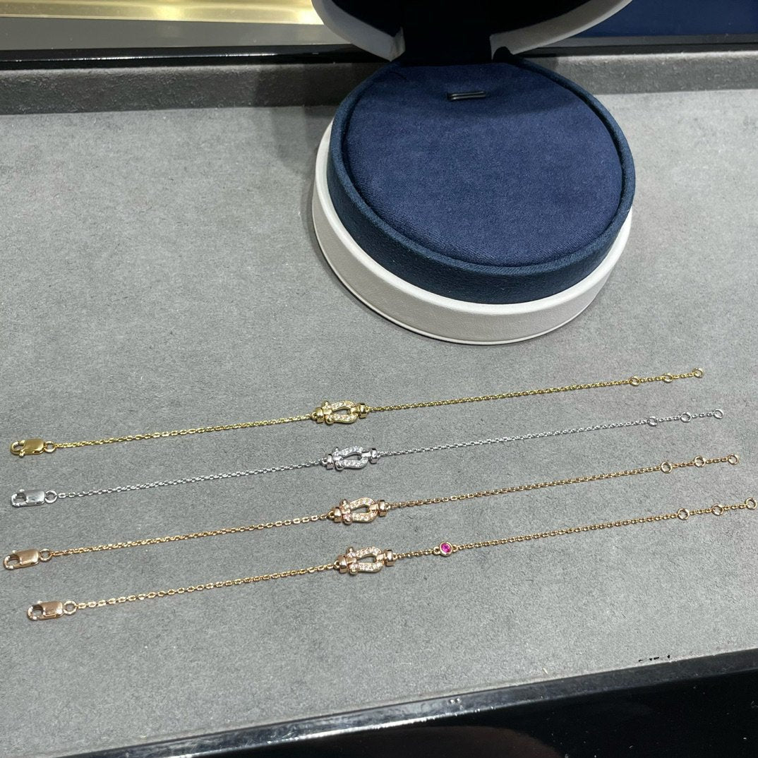 [Avelora Jewelry ]FORCE 10 DIAMOND CHAIN LINK PINK GOLD BRACELET