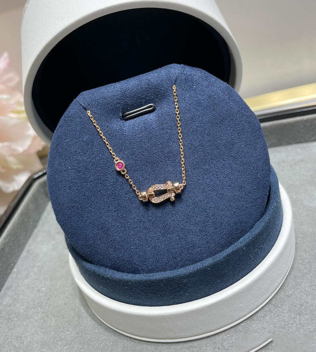 [Avelora Jewelry ]FORCE 10 DIAMOND CHAIN LINK PINK GOLD BRACELET