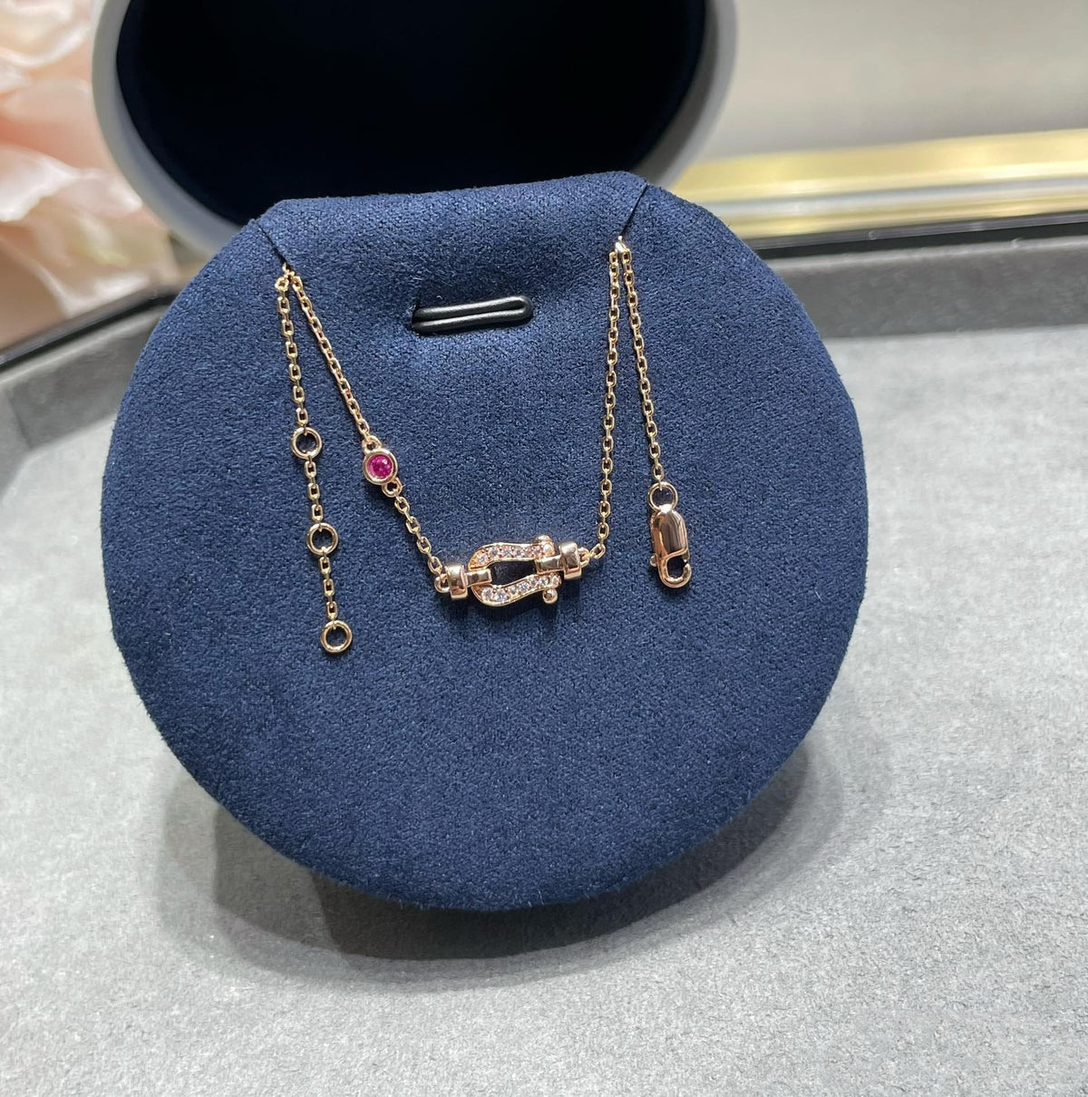 [Avelora Jewelry ]FORCE 10 DIAMOND CHAIN LINK PINK GOLD BRACELET