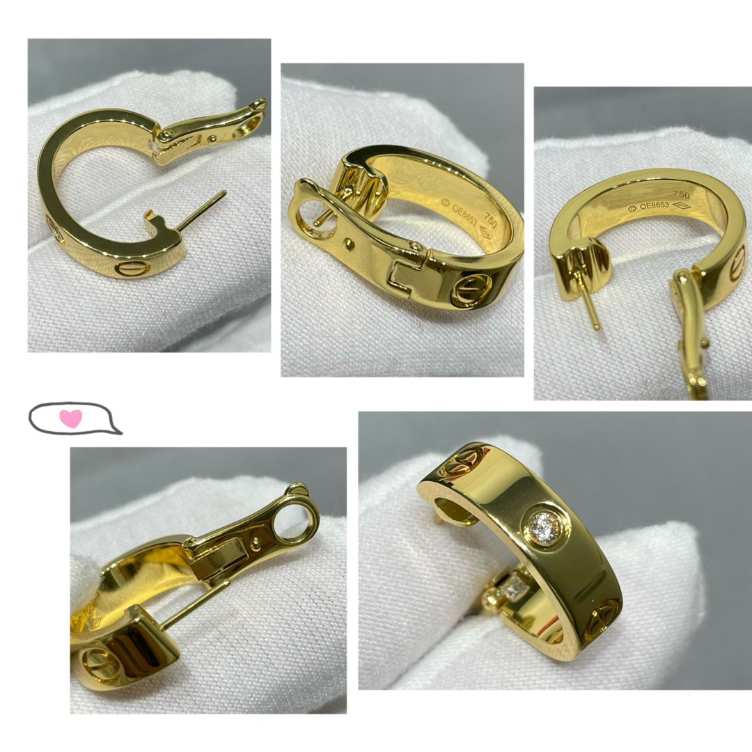 [Avelora Jewelry ]LOVE 5.5MM 1 DIAMOND EARRINGS