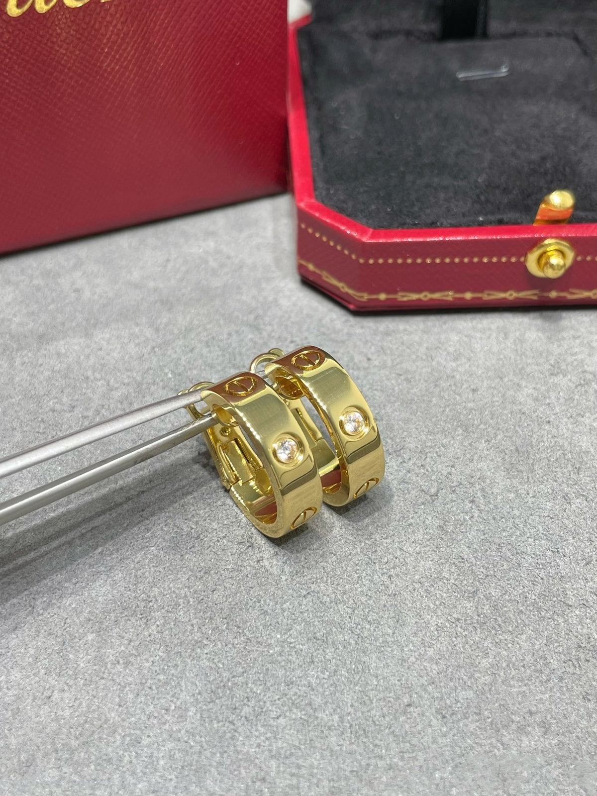 [Avelora Jewelry ]LOVE 5.5MM 1 DIAMOND EARRINGS