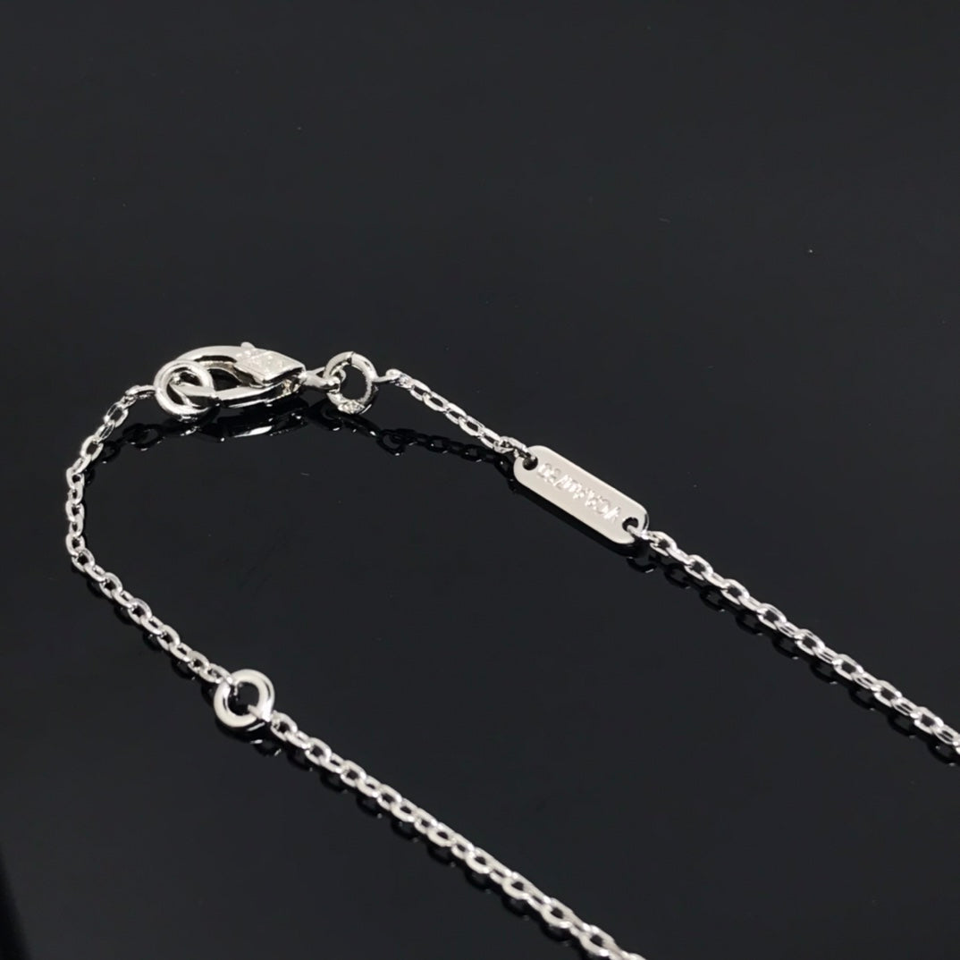 [Avelora Jewelry ]CLOVER PIETERSITE SILVER LONG NECKLACE