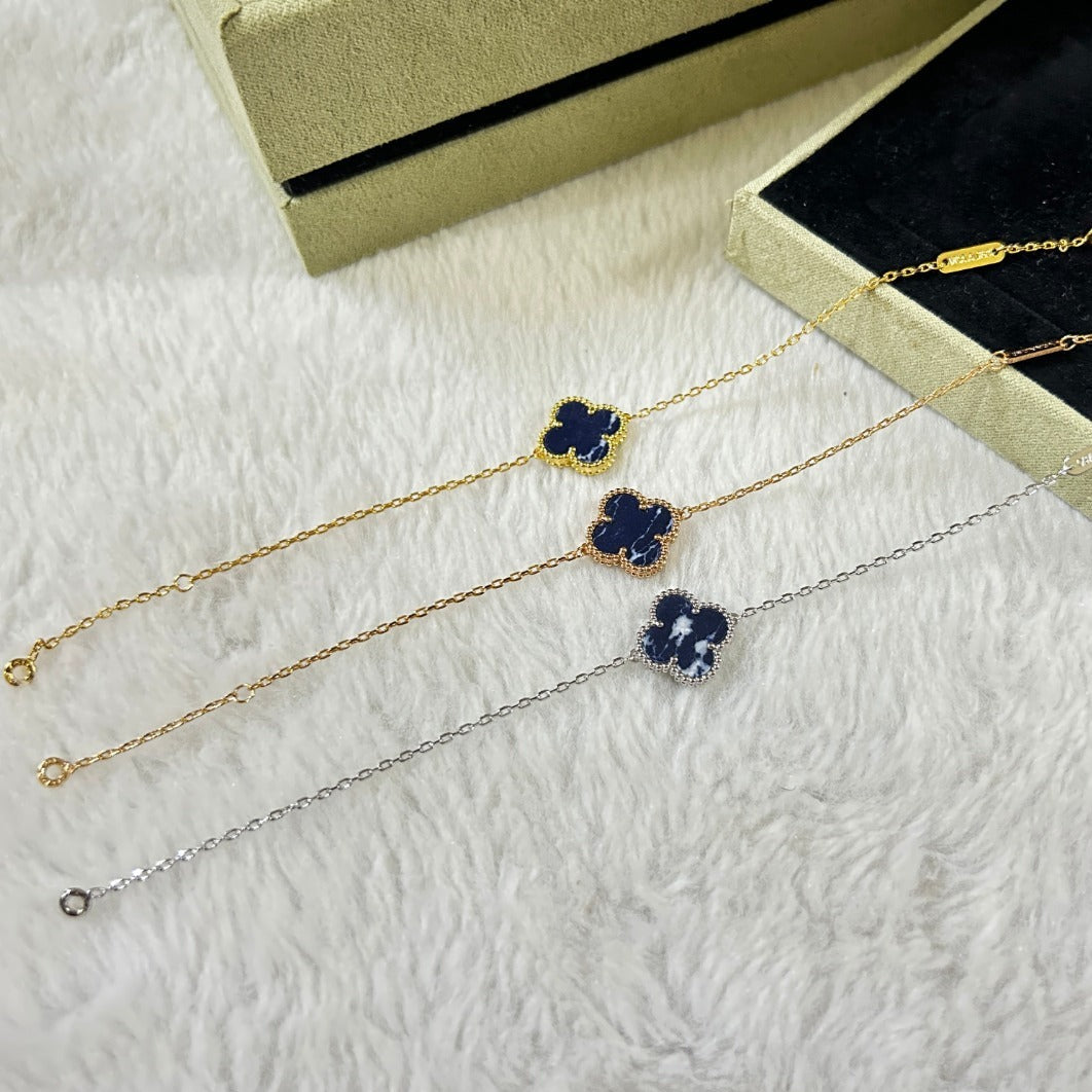 [Avelora Jewelry ]CLOVER 1 MOTIF PIETERSITE BRACELET
