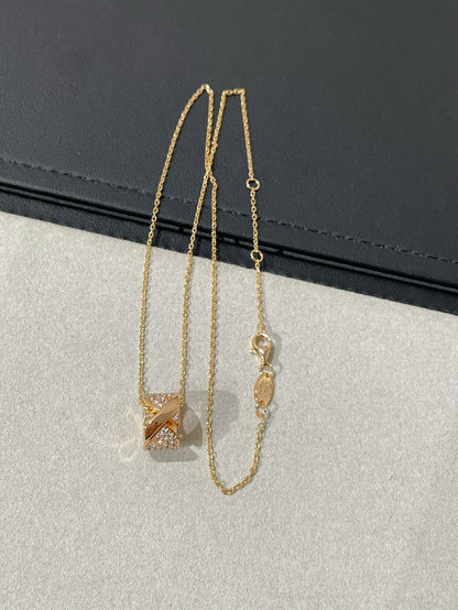 [Avelora]LIENS EVIDENCE DIAMOND PAVED NECKLACE