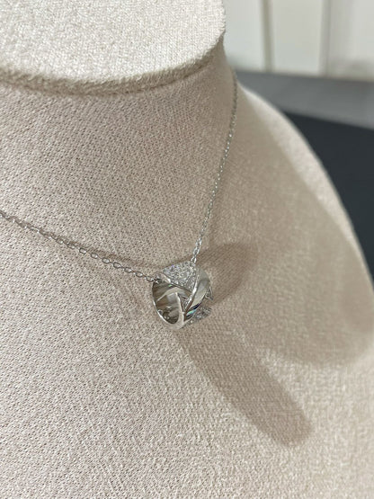 [Avelora]LIENS EVIDENCE DIAMOND PAVED NECKLACE