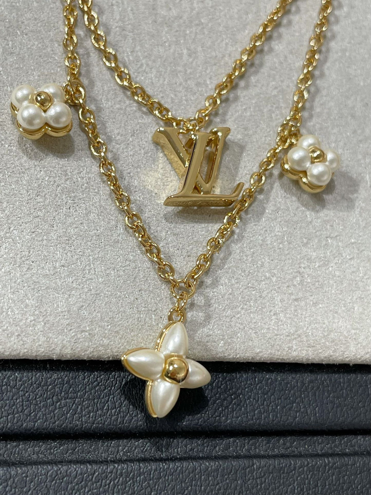 [Avelora Jewelry ]FLOWERGRAM GOLD MOP DOUBLE ROW NECKLACE