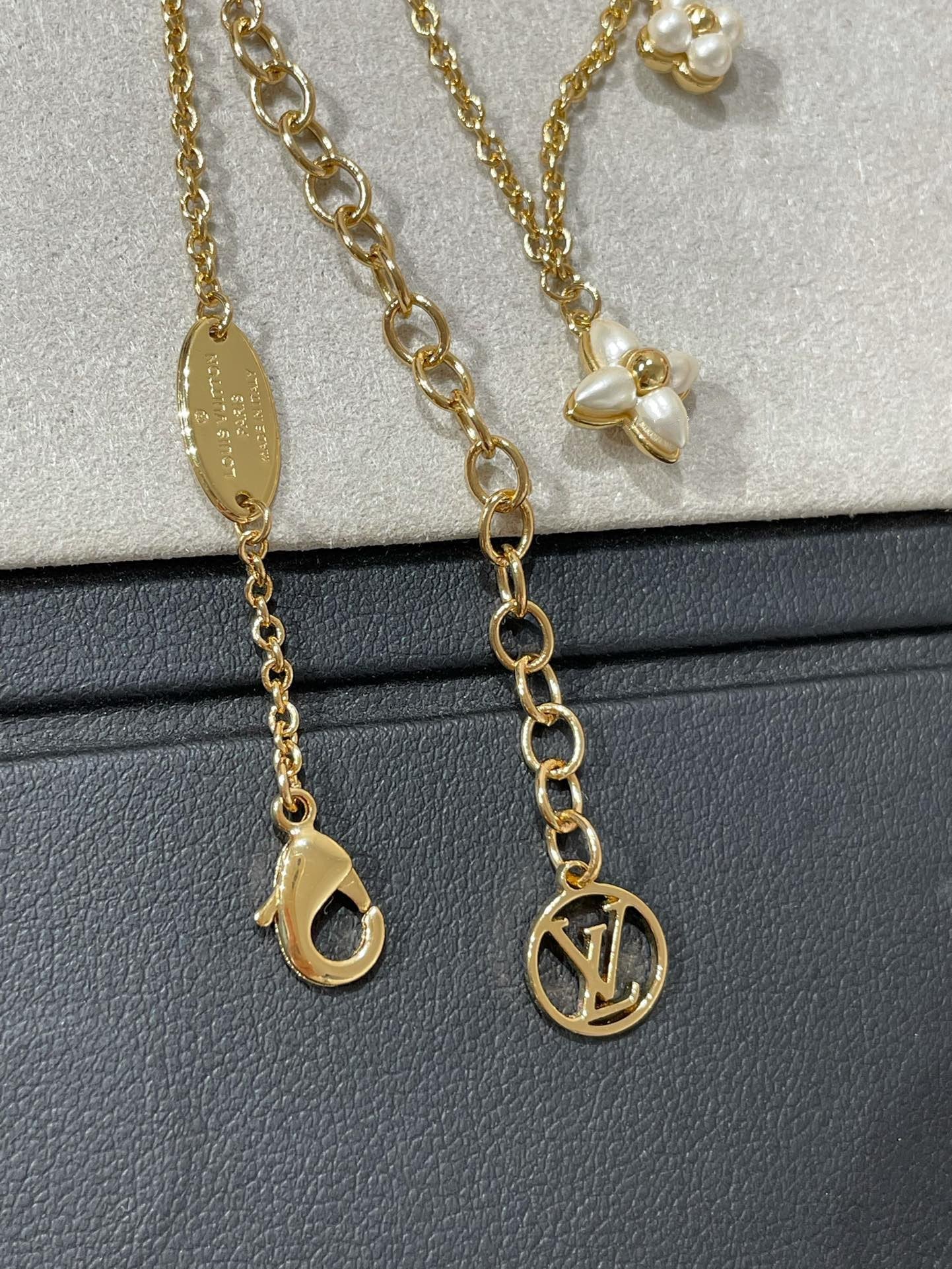 [Avelora]FLOWERGRAM GOLD MOP DOUBLE ROW NECKLACE