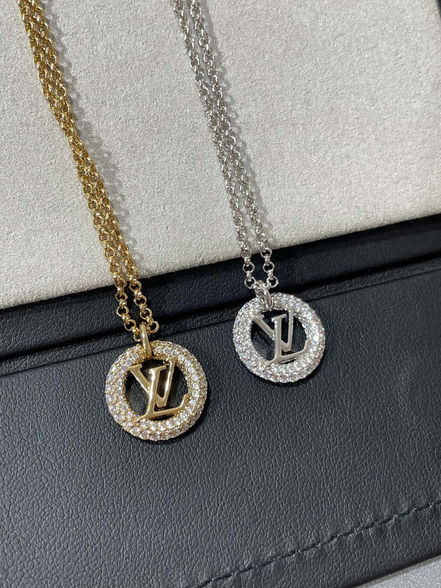 [Avelora]BY NIGHT DIAMOND PAVED NECKLACE