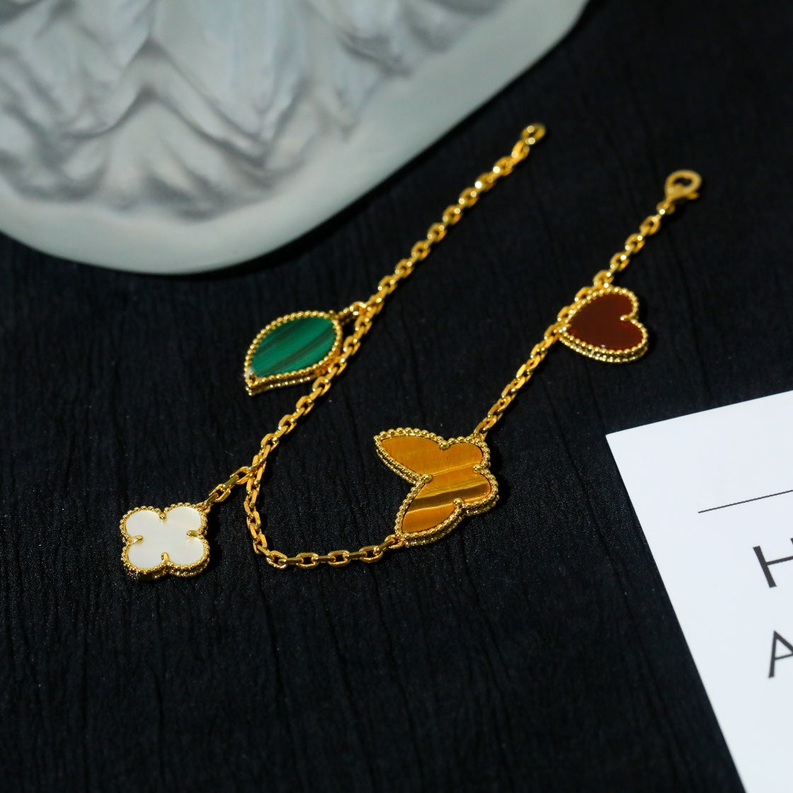 [Avelora Jewelry ]LUCKY SPRING 5 MOTIF GOLD BRACELET