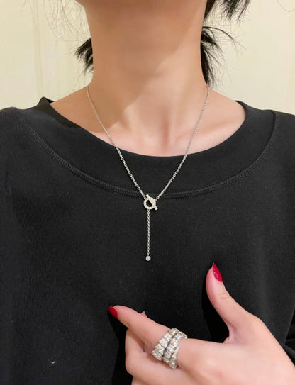[Avelora]FINESSE SILVER DIAMOND NECKLACE