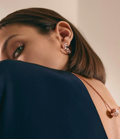 [Avelora]BEE LOVE DIAMOND HOOP EARRINGS