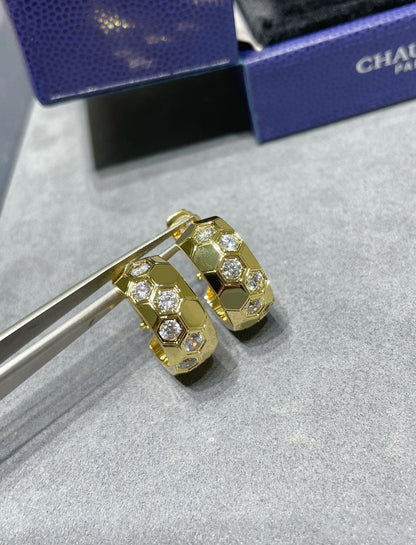 [Avelora]BEE LOVE DIAMOND HOOP EARRINGS