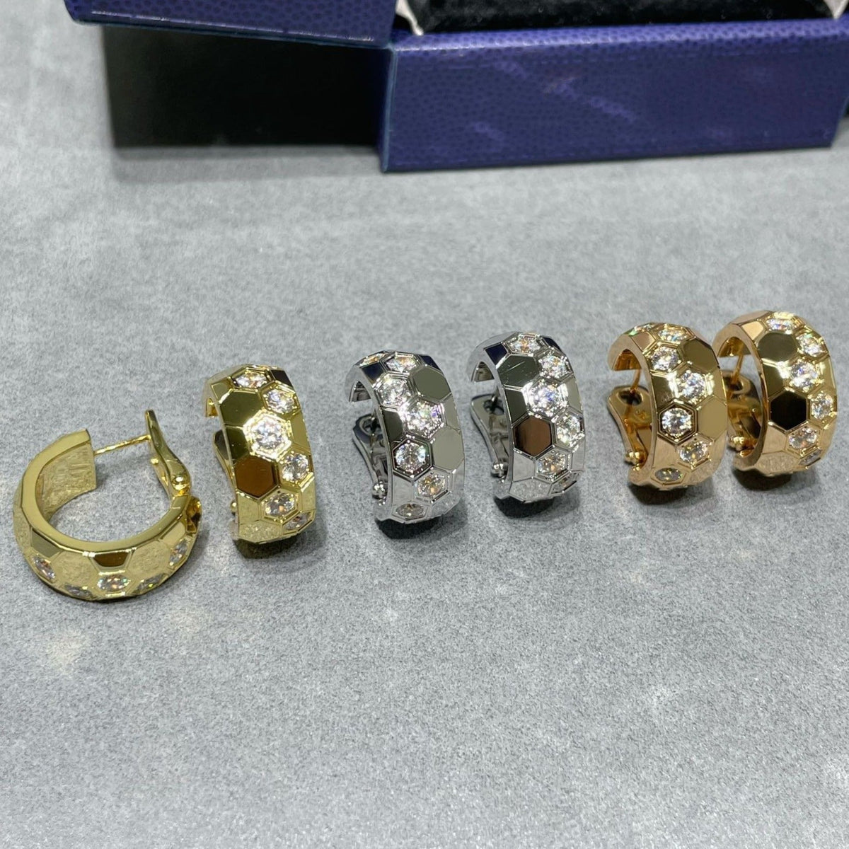 [Avelora Jewelry ]BEE LOVE DIAMOND HOOP EARRINGS