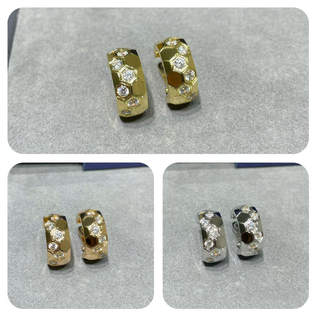 [Avelora Jewelry ]BEE LOVE DIAMOND HOOP EARRINGS