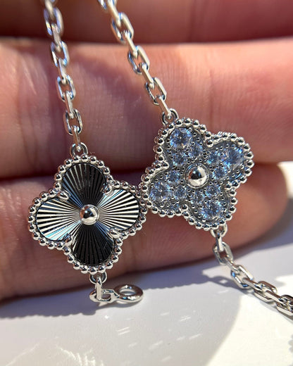 [Avelora]LUCKY CLOVER 5-MOTIF BRACELET - LASER COLLECTION