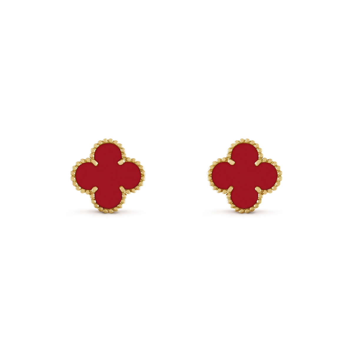 [Avelora Jewelry ]CLOVER MINI 9.5MM CARNELIAN EARRINGS