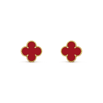 [Avelora Jewelry ]CLOVER MINI 9.5MM CARNELIAN EARRINGS