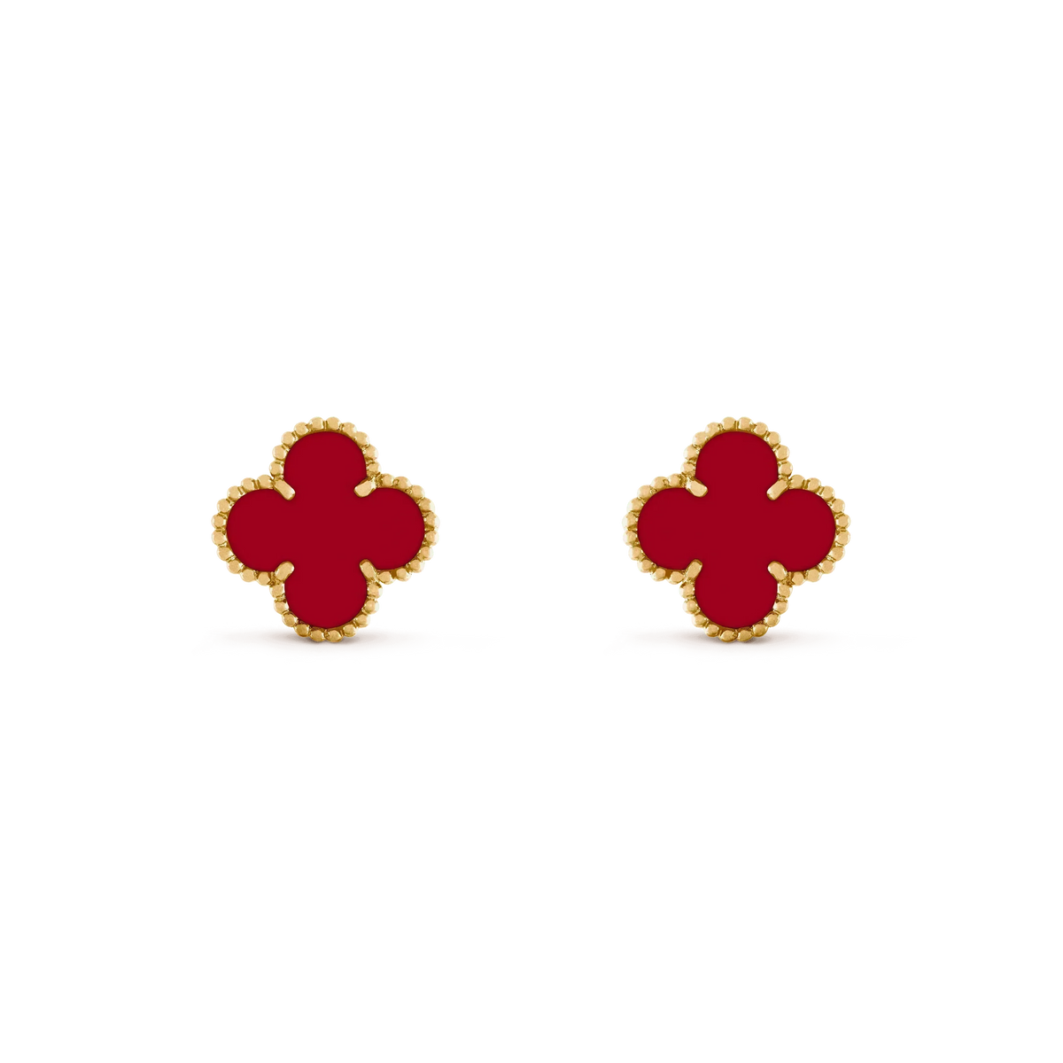 [Avelora Jewelry ]CLOVER MEDIUM 1 MOTIFS CARNELIAN  EARRINGS
