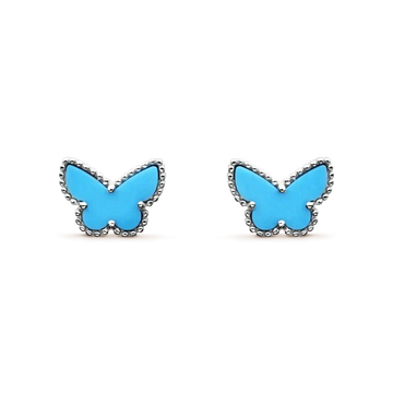 [Avelora Jewelry ]BUTTERFLY TURQUOISE EARRINGS SILVER