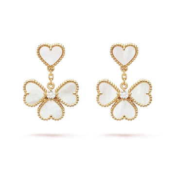 [Avelora Jewelry ]CLOVER SWEET WHITE MOP EARRINGS