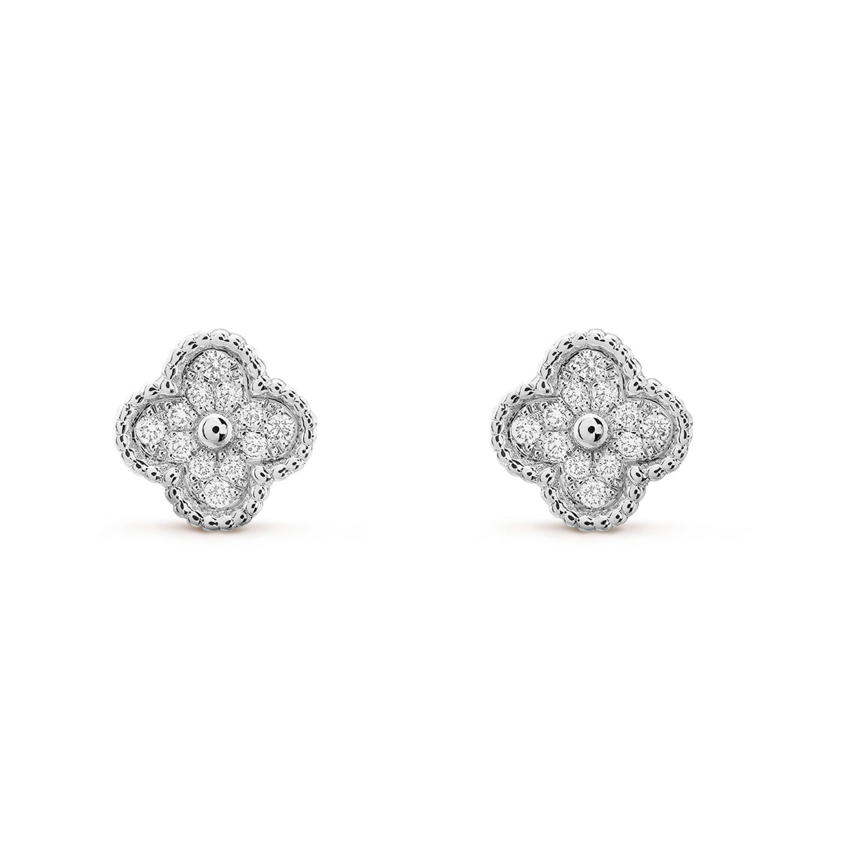 [Avelora Jewelry ]CLOVER MINI DIAMOND STUD EARRINGS