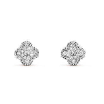 [Avelora Jewelry ]CLOVER MINI DIAMOND STUD EARRINGS