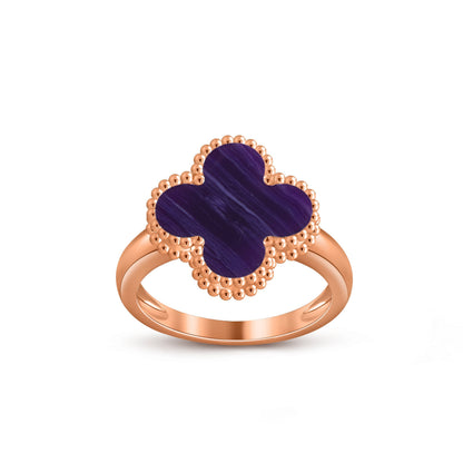 [Avelora]LUCKY CLOVER VINTAGE ROSE GOLD RING COLLECTION