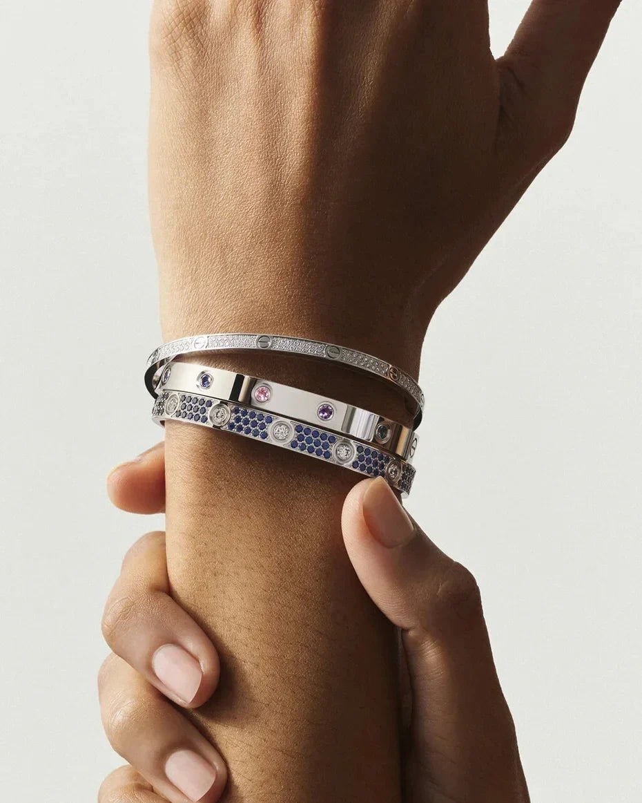 [Avelora jewelry]CLASSIC 6.1MM LOVE BRACELET 10-DIAMOND FULL PAVÉ