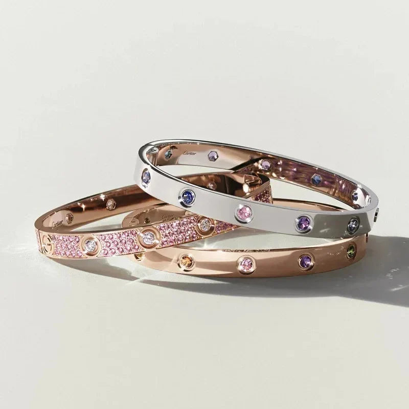 [Avelora]CLASSIC 6.1MM LOVE BRACELET 10-DIAMOND MULTICOLOR