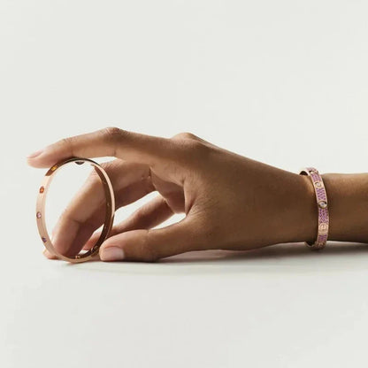 [Avelora]CLASSIC 6.1MM LOVE BRACELET 10-DIAMOND MULTICOLOR