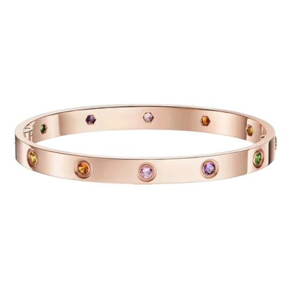 [Avelora]CLASSIC 6.1MM LOVE BRACELET 10-DIAMOND MULTICOLOR