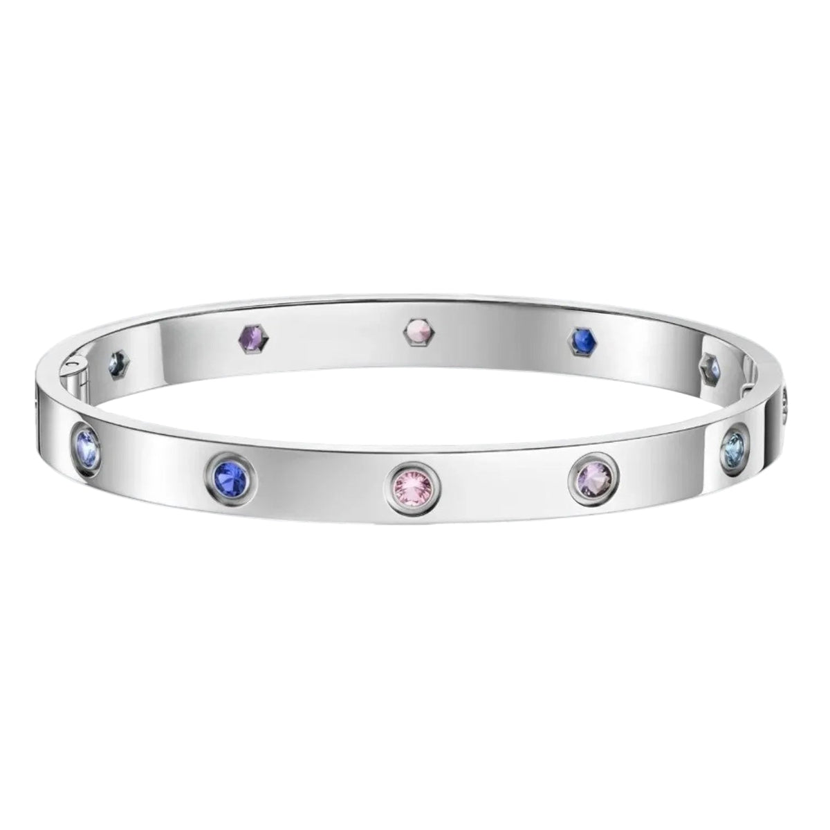 [Avelora jewelry]CLASSIC 6.1MM LOVE BRACELET 10-DIAMOND MULTICOLOR