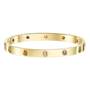 [Avelora jewelry]CLASSIC 6.1MM LOVE BRACELET 10-DIAMOND MULTICOLOR