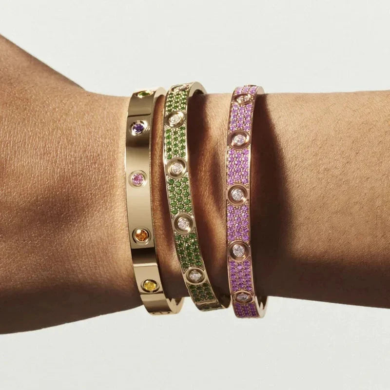 [Avelora]CLASSIC 6.1MM LOVE BRACELET 10-DIAMOND MULTICOLOR
