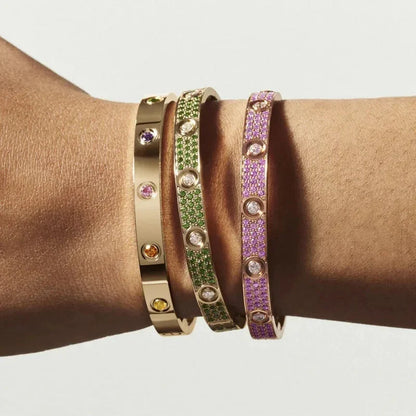 [Avelora]CLASSIC 6.1MM LOVE BRACELET 10-DIAMOND MULTICOLOR