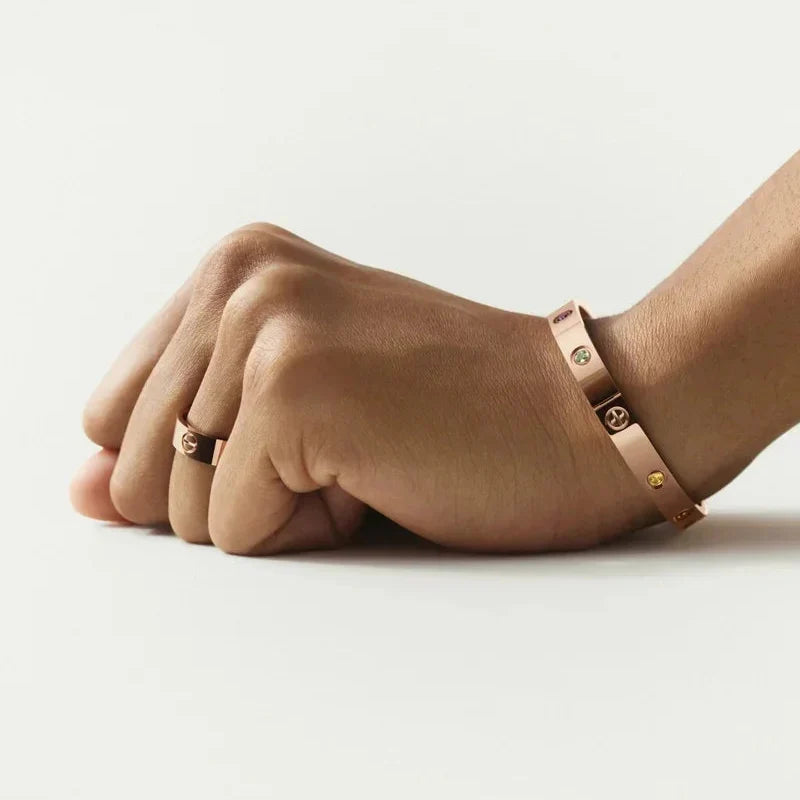 [Avelora]CLASSIC 6.1MM LOVE BRACELET 10-DIAMOND MULTICOLOR