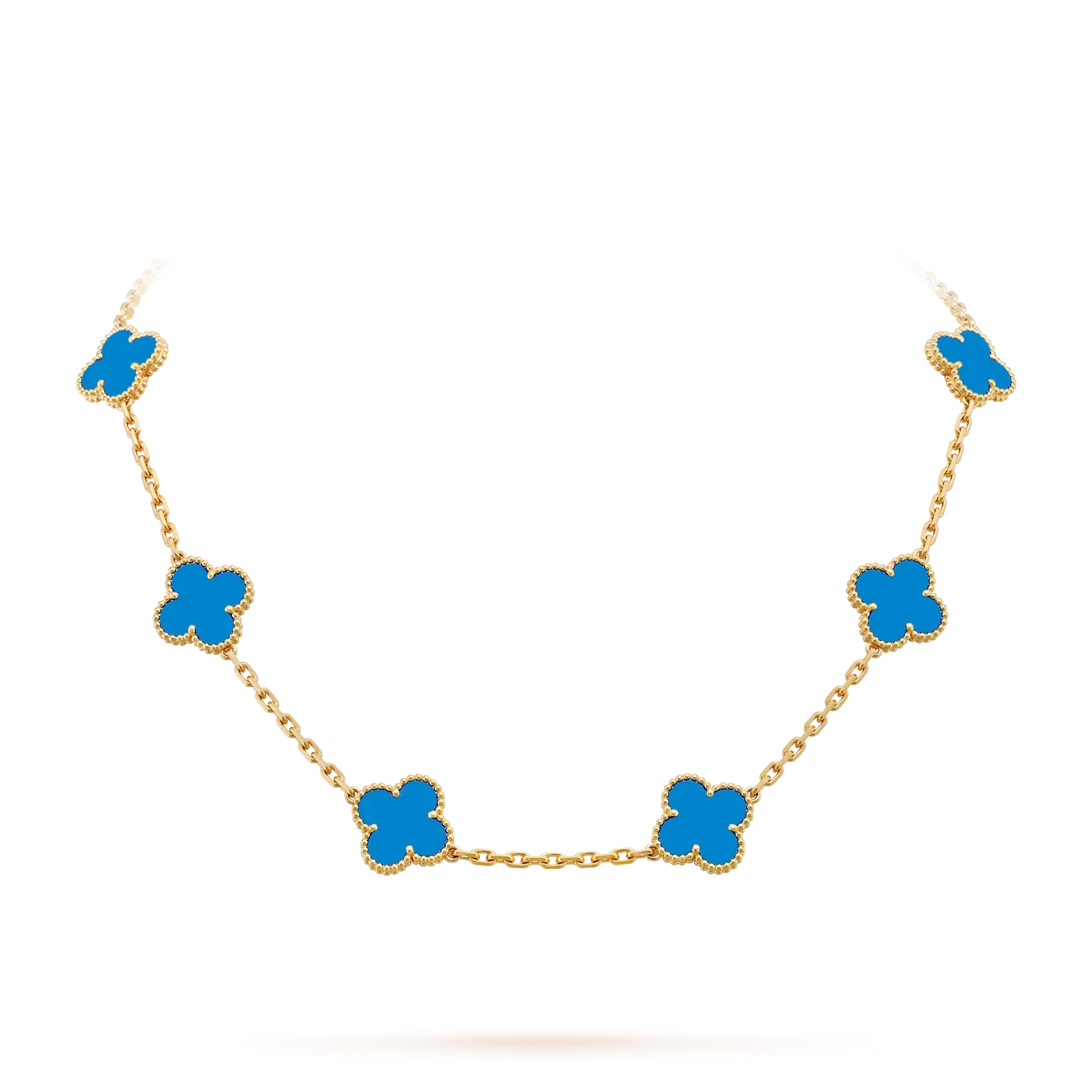 [Avelora]CLASSIC LUCKY 10-MOTIF CLOVER NECKLACE GOLD COLLECTION