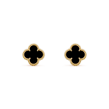 [Avelora Jewelry ]CLOVER MINI 9.5MM BLACK MOP EARRINGS