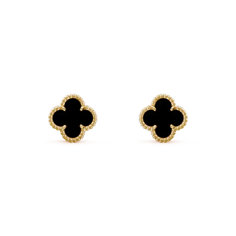 [Avelora Jewelry ]CLOVER MINI 9.5MM BLACK MOP EARRINGS
