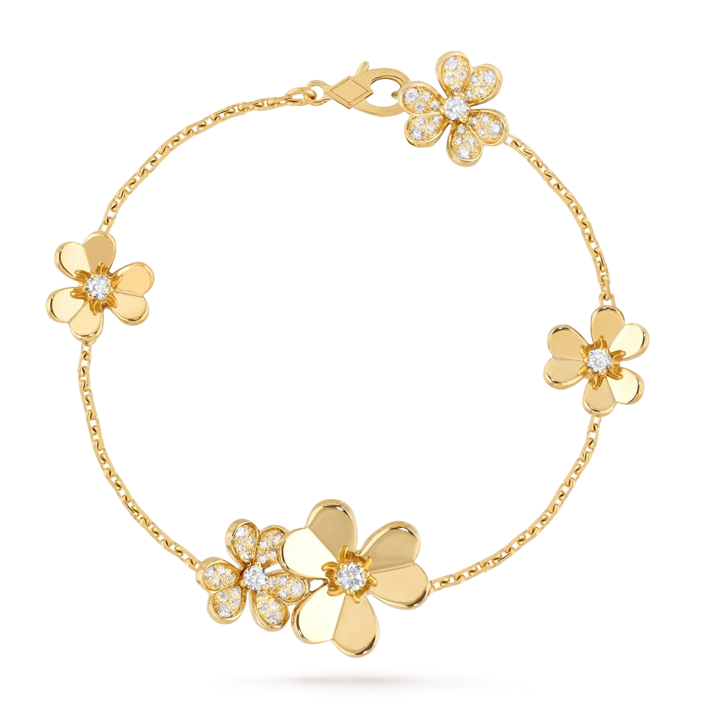 [Avelora]LUMINOUS BLOSSOM 5-MOTIF CHARM BRACELET