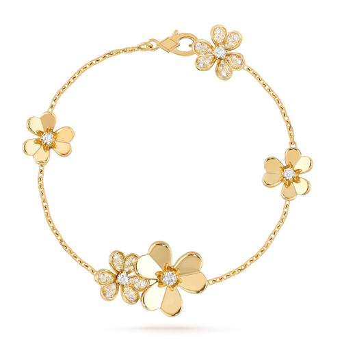 [Avelora]LUMINOUS BLOSSOM 5-MOTIF CHARM BRACELET