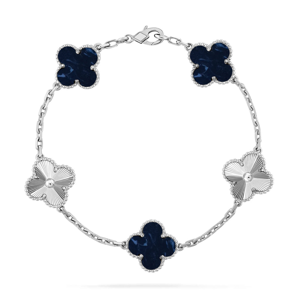 [Avelora]LUCKY CLOVER 5-MOTIF BRACELET - PIETERSITE COLLECTION