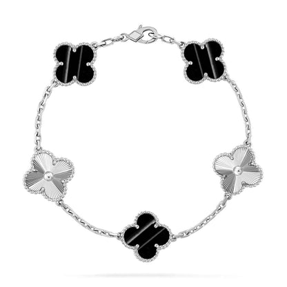 [Avelora]LUCKY CLOVER 5-MOTIF BRACELET - PULSE STONE COLLECTION