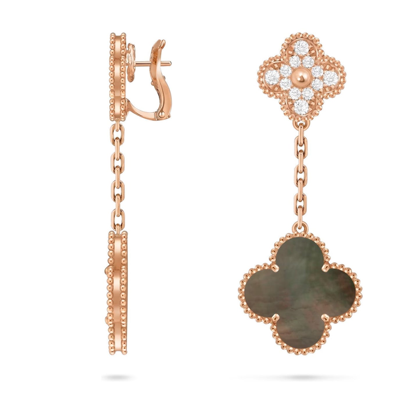 [Avelora]CLOVER DUAL-MOTIF STATEMENT STUD EARRINGS - DOUBLE-CHARM COLLECTION