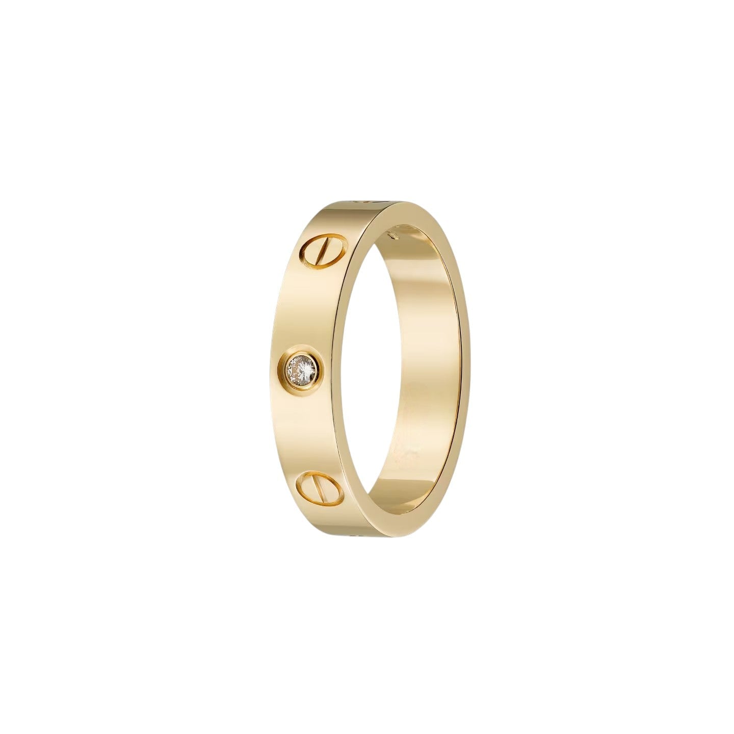 [Avelora]LOVE 4MM 1 DIAMOND RING
