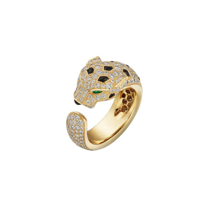 [Avelora]PANTHÈRE DE DIAMOND HALF-PAVÉ MEDIUM RING