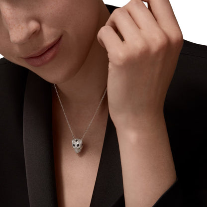 [Avelora]LEOPARD HEAD FULL PAVÉ DIAMOND PENDANT NECKLACE