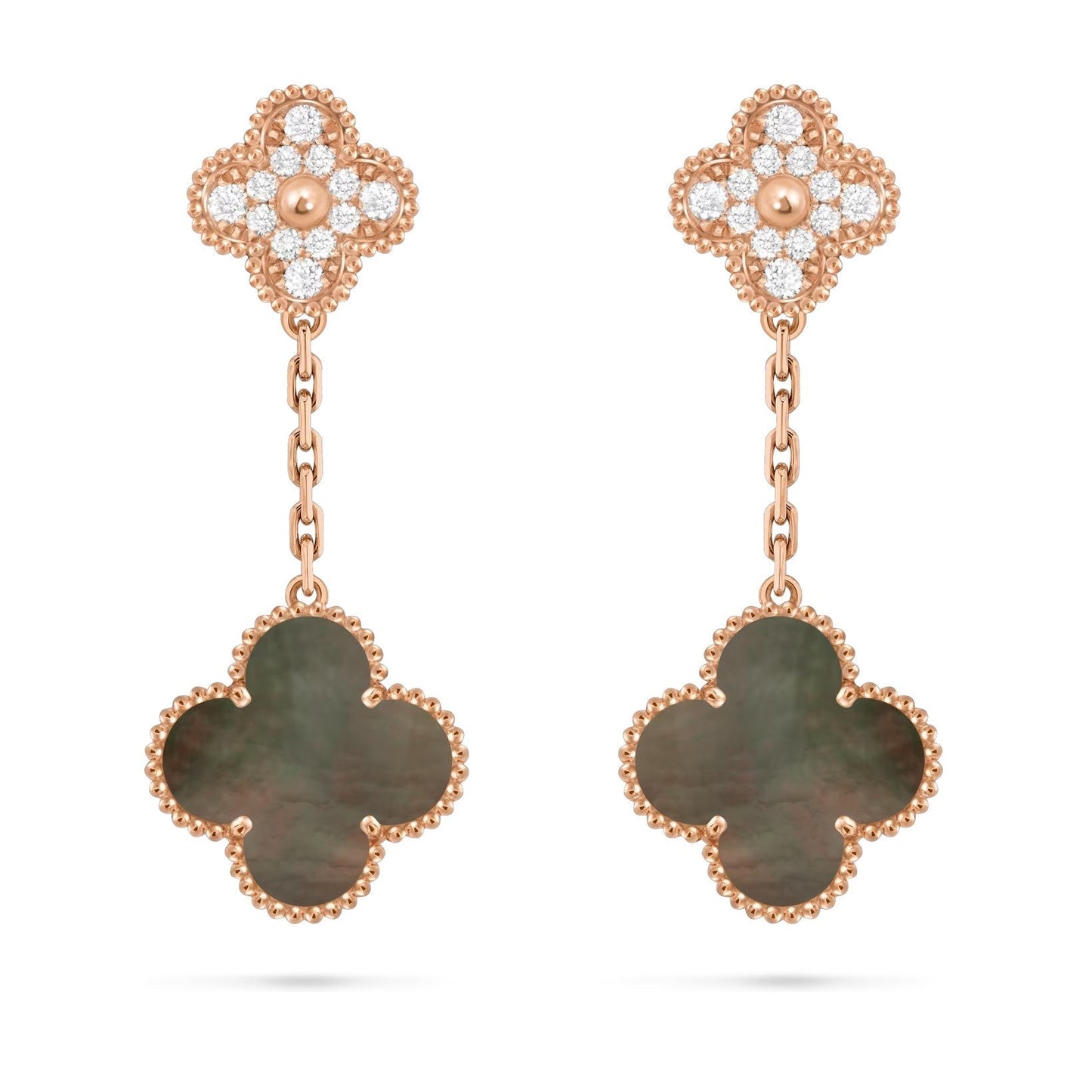 [Avelora]CLOVER DUAL-MOTIF STATEMENT STUD EARRINGS - DOUBLE-CHARM COLLECTION