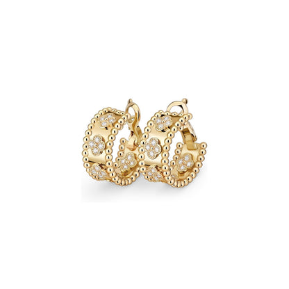 [Avelora]KALEIDOSCOPE CLOVER HOOP EARRINGS