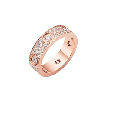 [Avelora]LOVE 5.5MM FULL-PAVÉ 6-DIAMOND RING